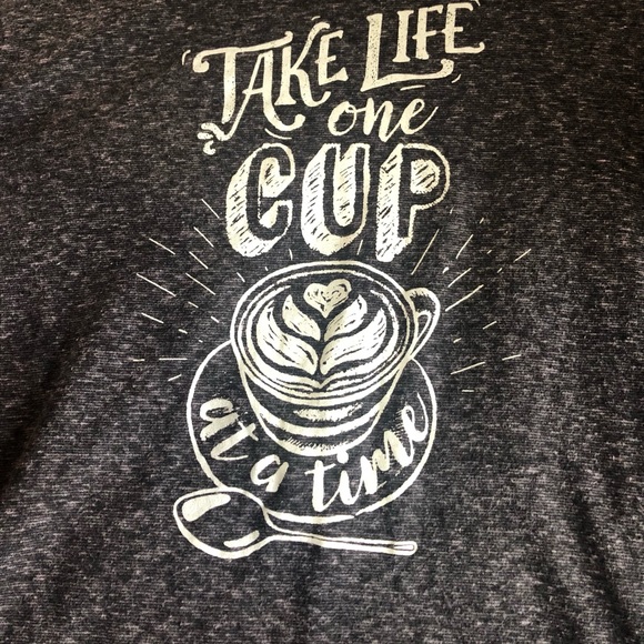 😍GUC Maurices Purple Graphic Tee ‘Take life one cup at a time’☕️ Size Medium - Picture 2 of 5